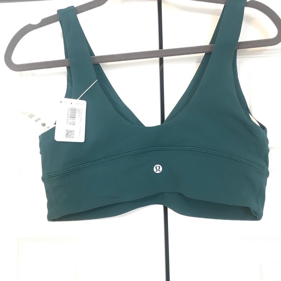 Lululemon Align V-Neck Bra *Light Support, C/D Cup Storm Teal sz 10 NWT - Picture 2 of 11